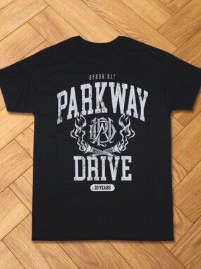 Parkway Drive 20 Years Crest Byron Bay Graphic Black T-Shirt